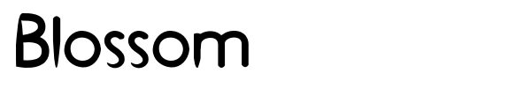 Blossom font preview